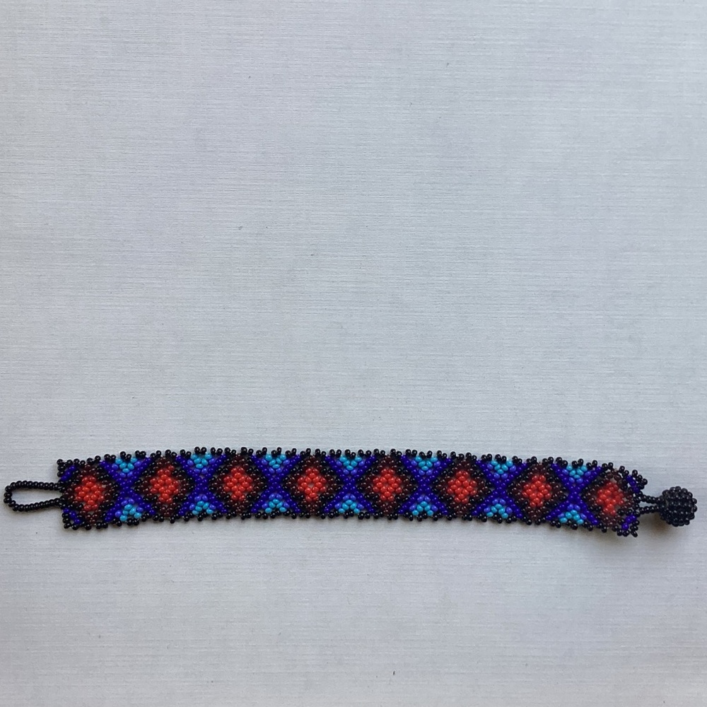 New Import Huichol of Mexico Bead Bracelet Hippie Boho Tribal Art Gifts Handmade